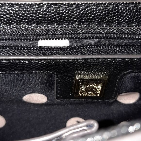 Anne Klein Black and Gold Shoulder Clutch Hand Bag - Picture 6 of 14